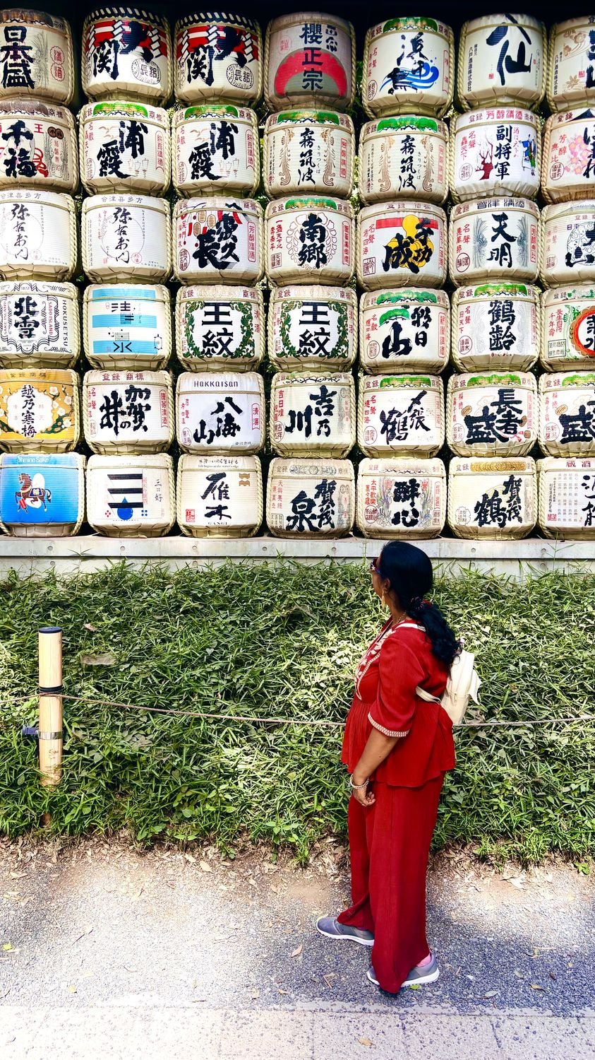 The sake barrels of Meiji Jingu